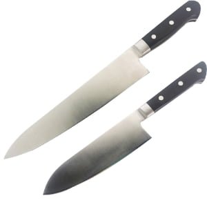 Professional Santoku Knife with Riveted Handle 8″  10“