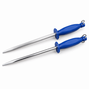 12″ High-Performance Dual-Finish Square Honing Steel with Polished & Fine-Cut