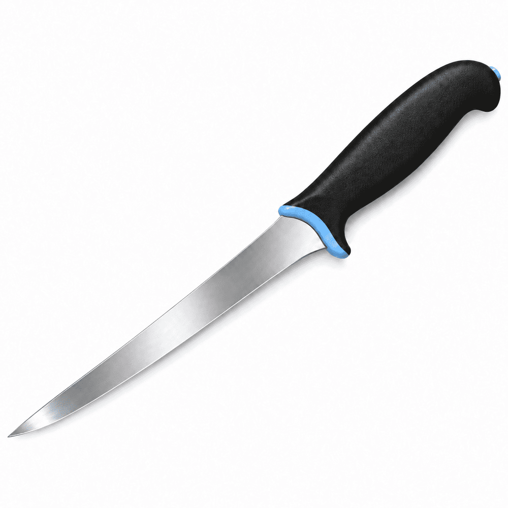 6″ Heavy-Duty Non-Slip Handle Straight Boning Knife For Meat Processing product image