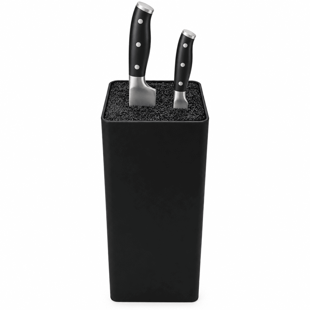 Non-Slip Countertop Knife Block with Removable PP Bristle Insert for Knives