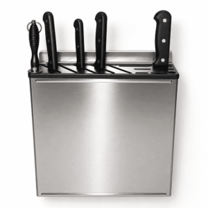 12″ Professional Wall-Mounted Stainless Steel Knife Rack