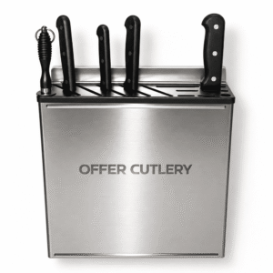 12″ Professional Wall-Mounted Stainless Steel Knife Rack
