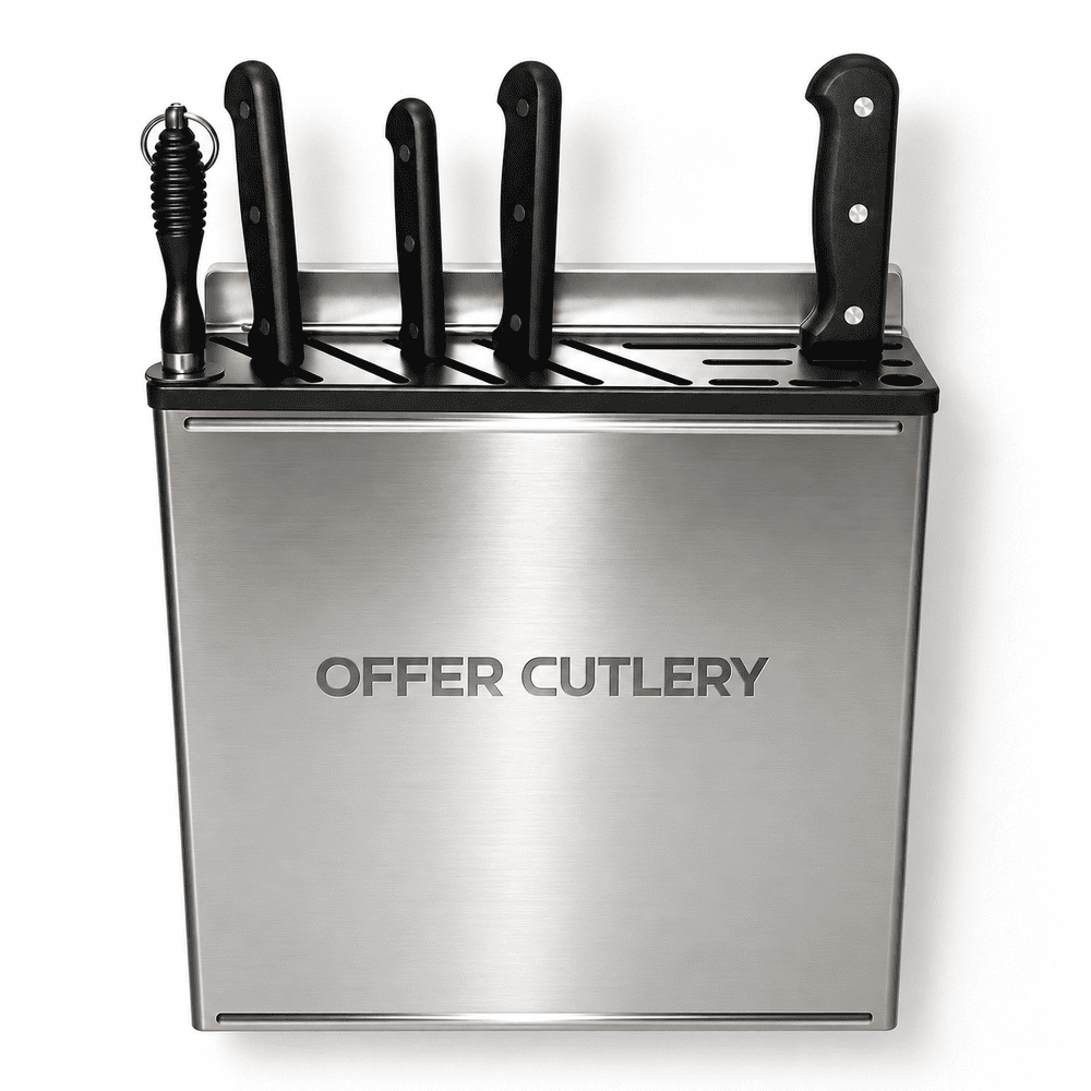 12″ Heavy-Duty 304 Stainless Steel Commercial Knife Rack product image