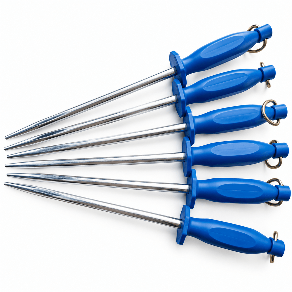 12″ High-Performance Dual-Finish Square Honing Steel with Polished & Fine-Cut product image